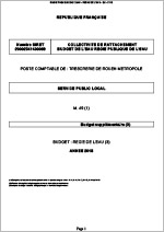 2018 - Budget supplémentaire