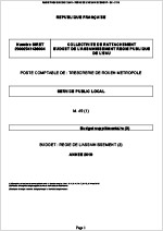2019 - Budget supplémentaire
