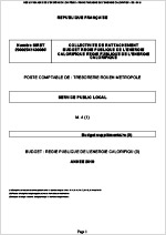 2019 - Budget supplémentaire